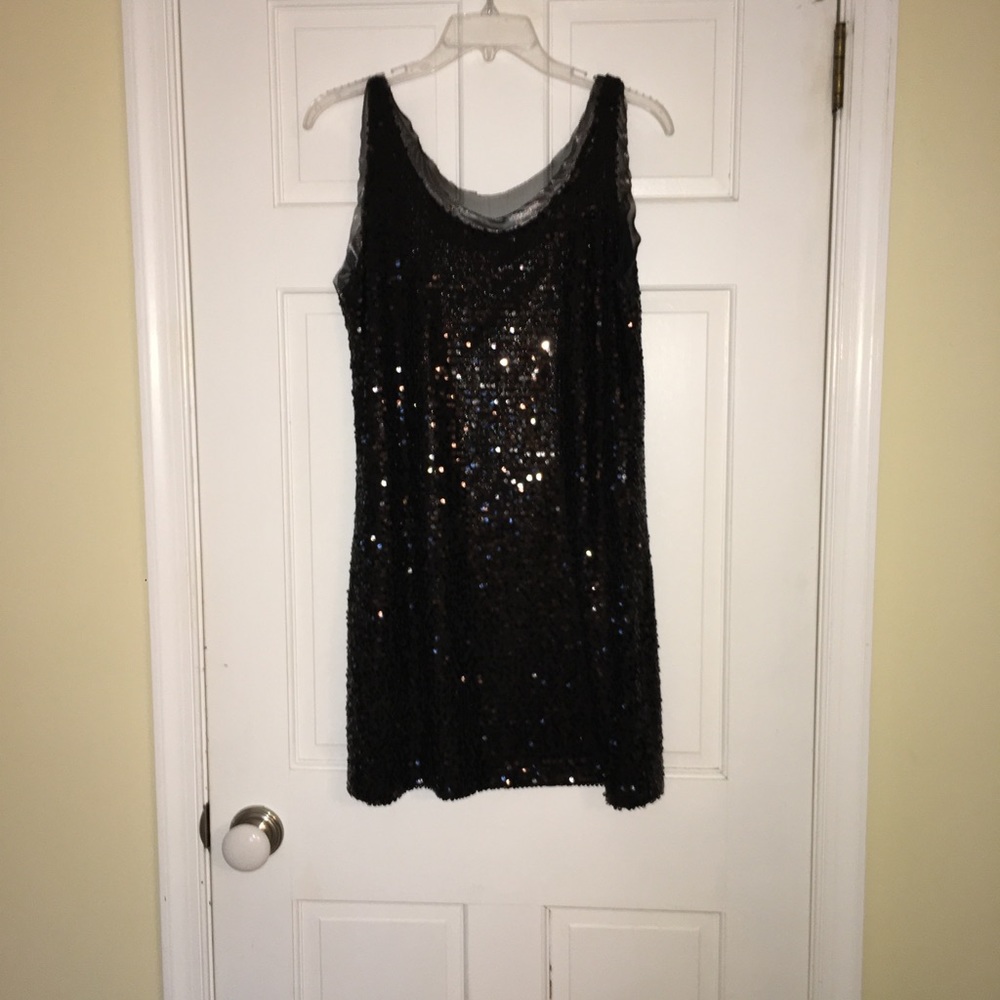Black sequin dress